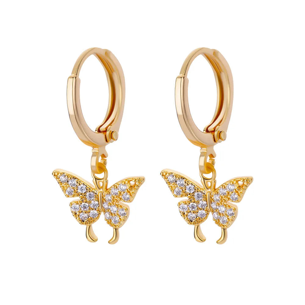 Cercei eleganți placati cu aur 18K – oțel inoxidabil, waterproof, nu se înnegresc