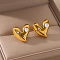 Cercei Sweet Heart – Placare Aur 18K, Stil IG, Rezistenți la Apă